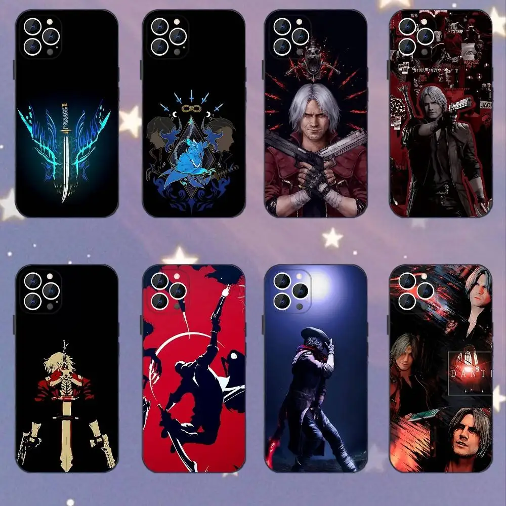 

D-Devil May Cry 5 Game Phone Case For iPhone 17,16,15,14,13,12,11,Pro,XS,Max,XR,Plus,E,SE4,Mini Black Soft Cover