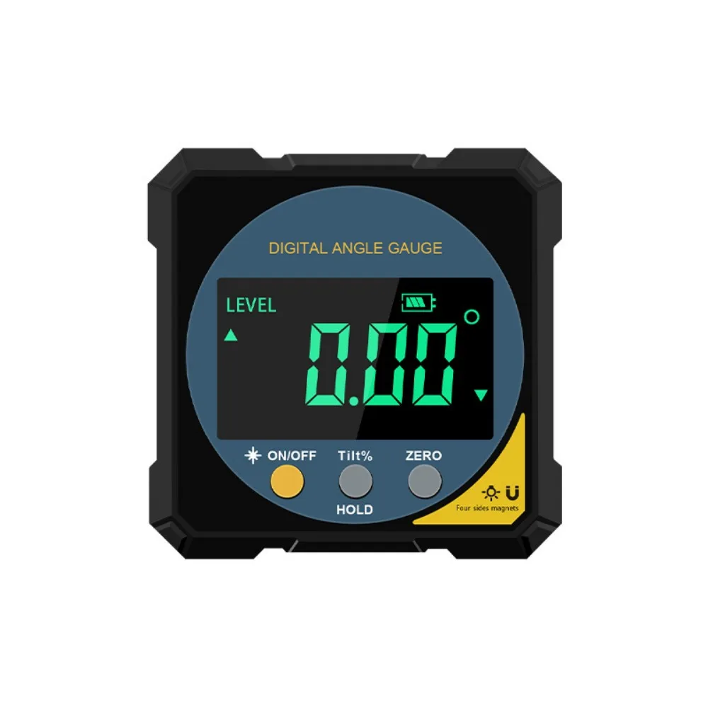 

Rechargeable Laser Angle Ruler Magnet Tilt 4 Sides Magnet Digital Protractor Accurate with LED Backlight Tilt Angle Box