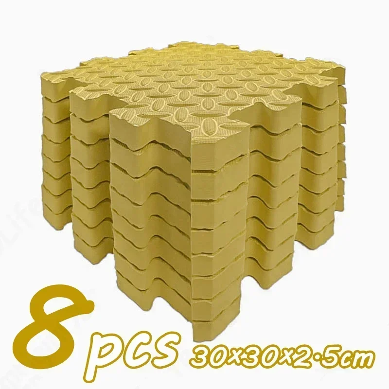 8 stks/2.5 cm Dikke Antislip Baby Kruipen Speelkleed Geluiddichte Puzzel Gym Mat voor Kinderkamer en Milieuvriendelijke Puzzel Mat