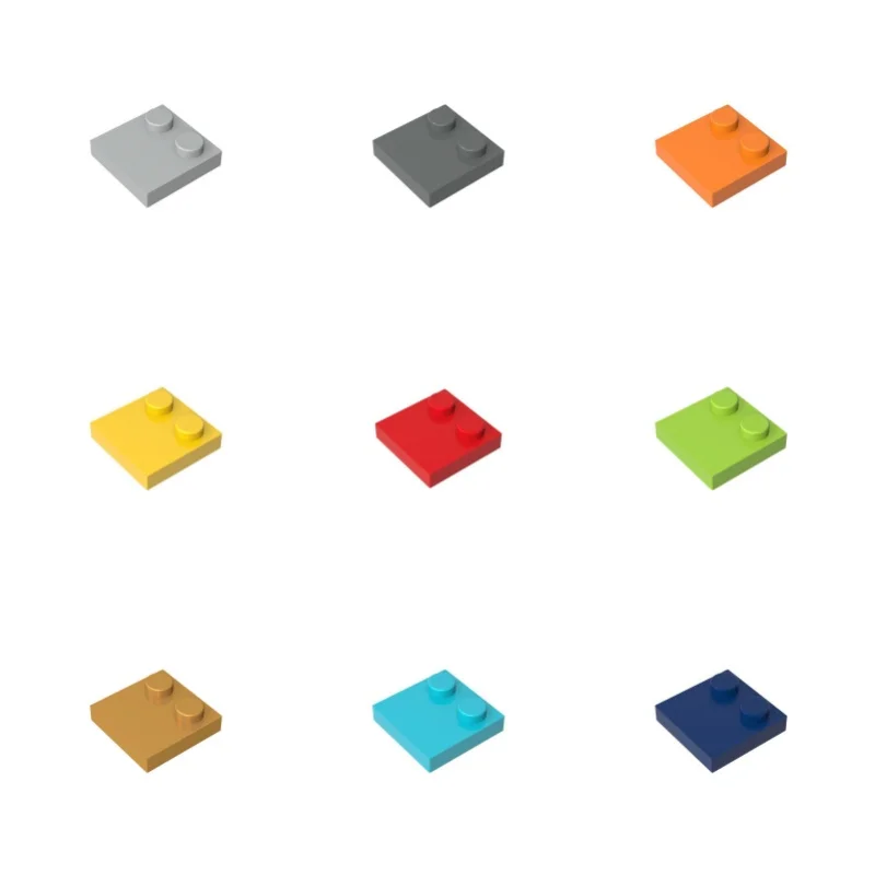 100pcs 33909 Tile Accessories DIY Plastic Plates Building Blocks Toys 2x2 Modified Thin Bricks MOC Compatible Educational