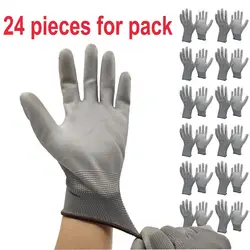 12 Pairs Safety Protective Coated PU Work Gloves Palm Coated Glove Mechanic Working Gloves CE Certificated EN388 4131X