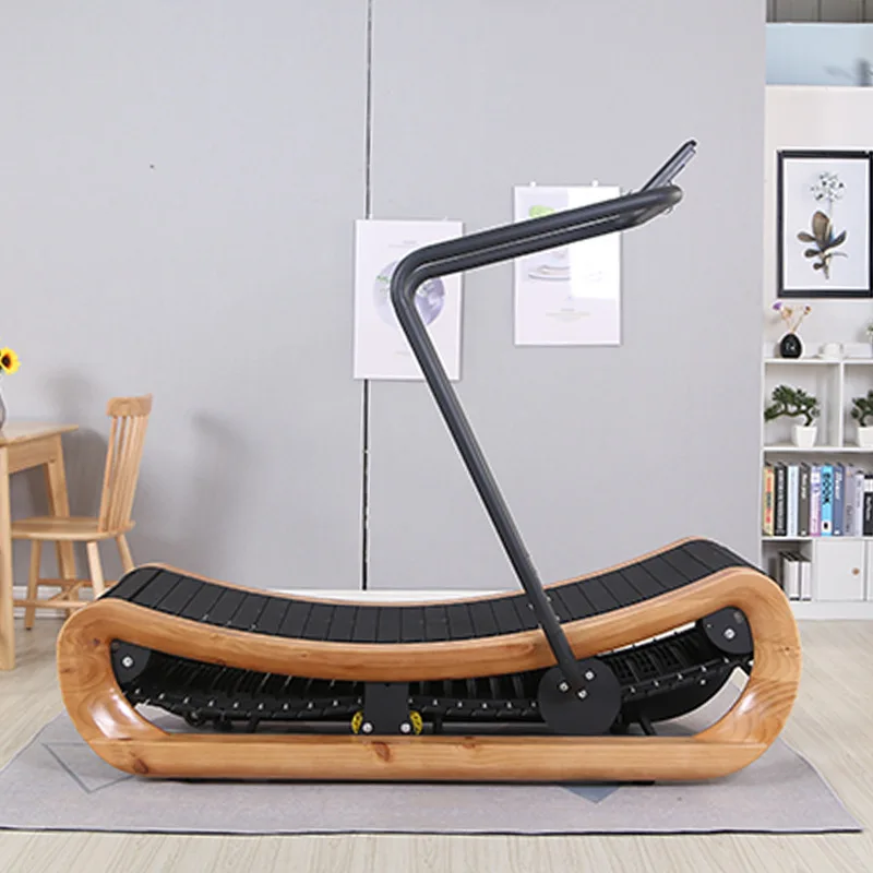 

High Quality Wooden Non-powered Arc Treadmill for Indoor Fitness Equipment Home Running Machine