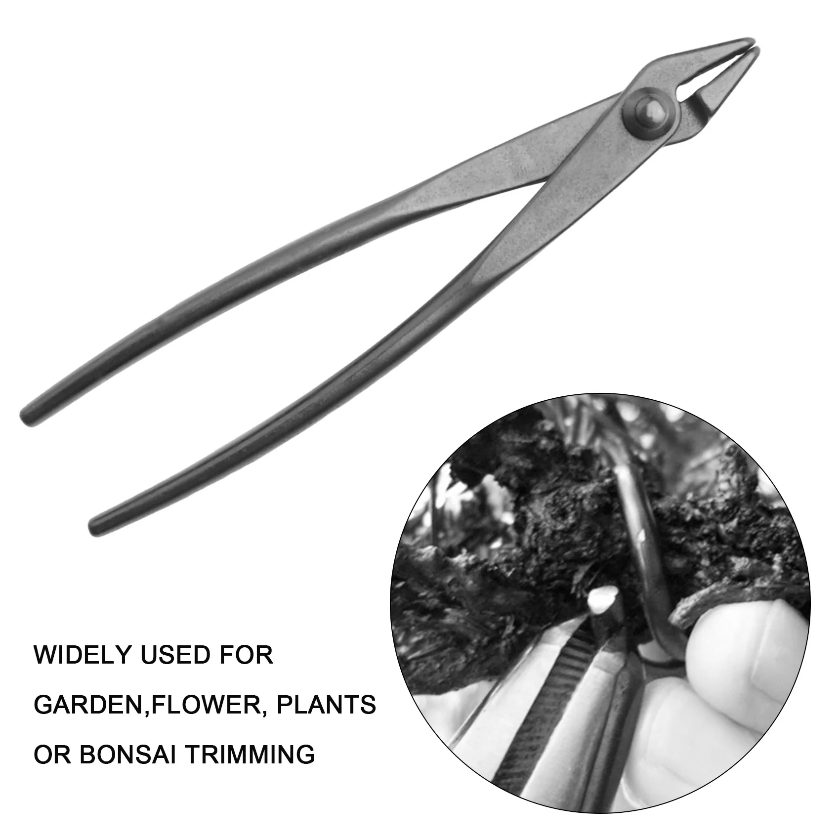 ABNM 20Cm Round Edge Steel Garden Pruning Wire Drawing Pliers Shears Thick Branches Cutter Scissors Bonsai Tools
