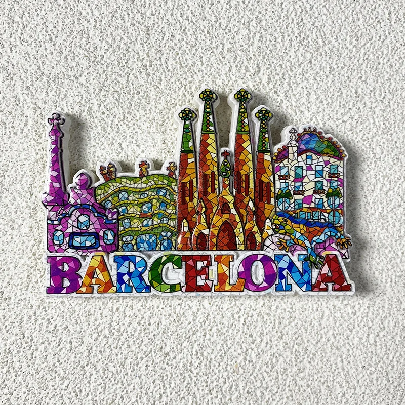 

Barcelona tourism souvenirs, 3D Sagrada Familia refrigerator magnets, office, home kitchen decoration gifts