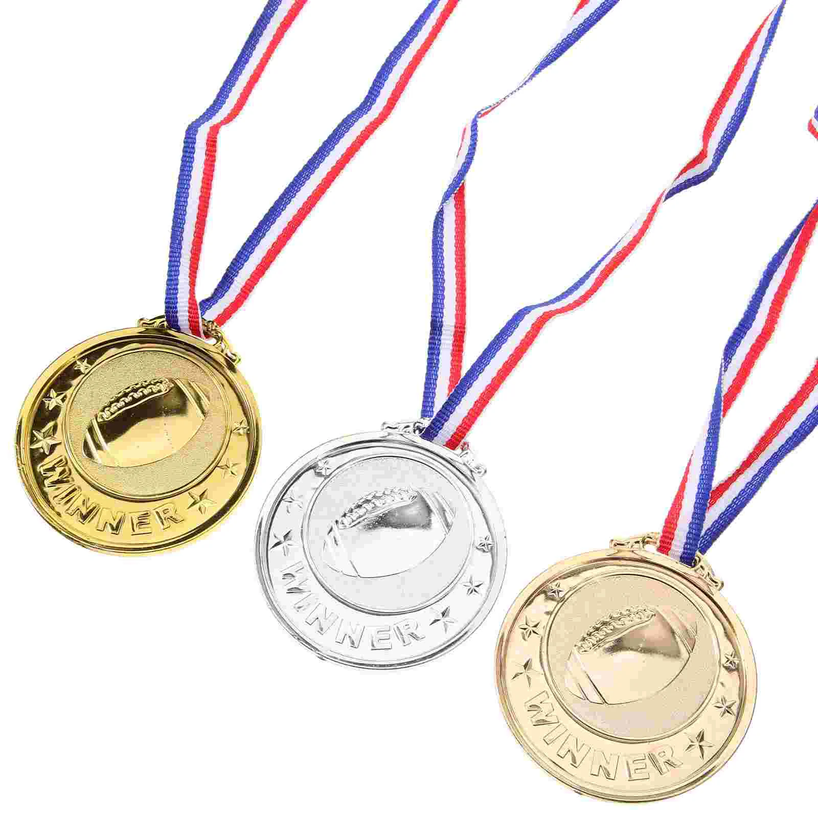 

3 Pcs Sports Medal Soccer Award Medals for Reward Encourage Decorative Plastic Accessory