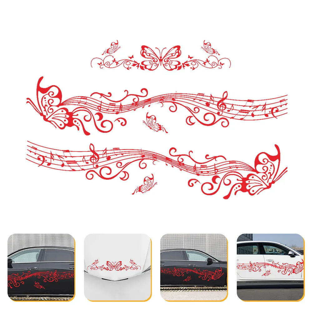 

3Pcs Car Stickers Decals Stickers Butterfly Decals Waterproof Durable Covers Car Side Hood Truck