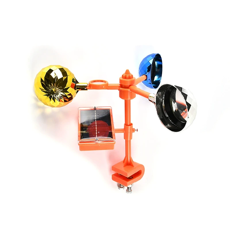 Solar Energy Bird Repelling Device Farm Orchard Bird Scaring Device Wind Reflective Voice Crop Garden Protection Ponds