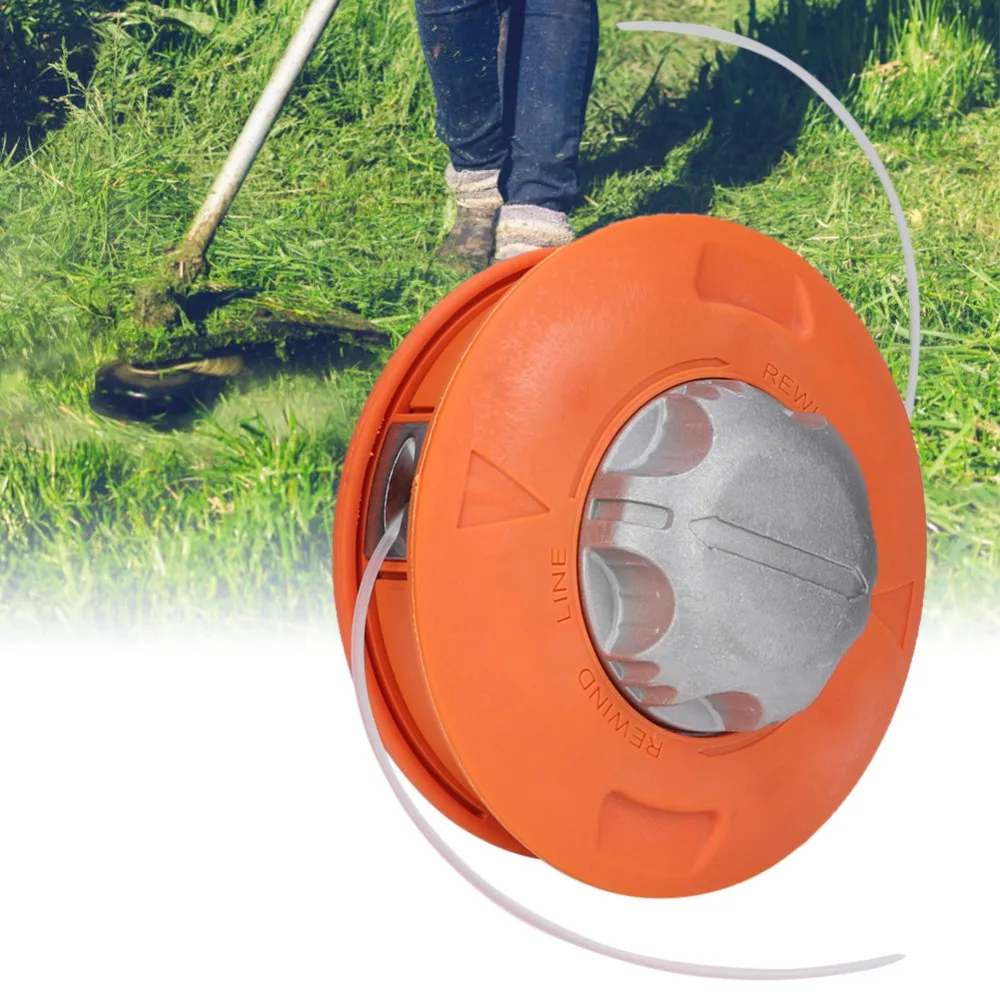 Durable Universal Bump Feed Trimmer Head Orange Heavy Duty Brush Cutter Head Aluminum Alloy Bump Spool String Trimmer Head