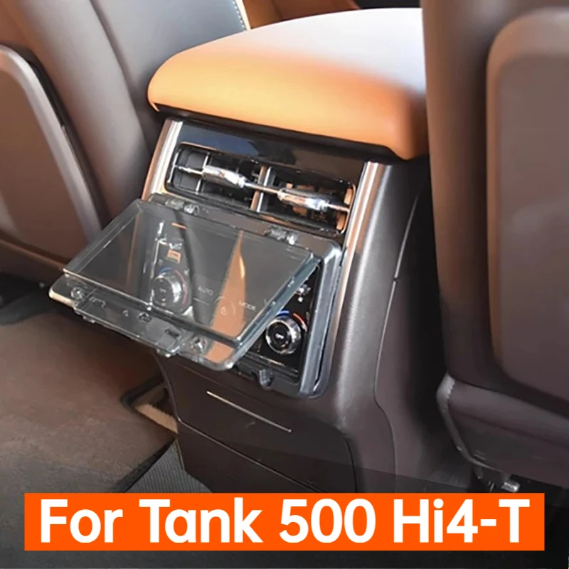 Car Rear Air Conditioning Control Panel Anti-kick Cover Fit For Tank 500 Hi4-T Modified Switch Anti-touch Cover Upgrade Parts