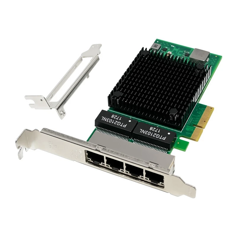NEW-I340-T4 PCI-E X4 Gigabit Server Network Card 4-Port RJ45 PCI Express X Gen 2.1 5GT/S 82580EB Server NIC