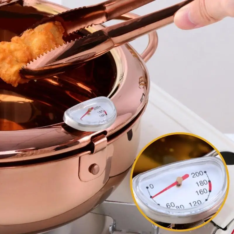652F Deep-Frying Cookware with Removable Drain Rack, Channel Lid, and Oil Return Design for Tempura, Chicken, and Fries