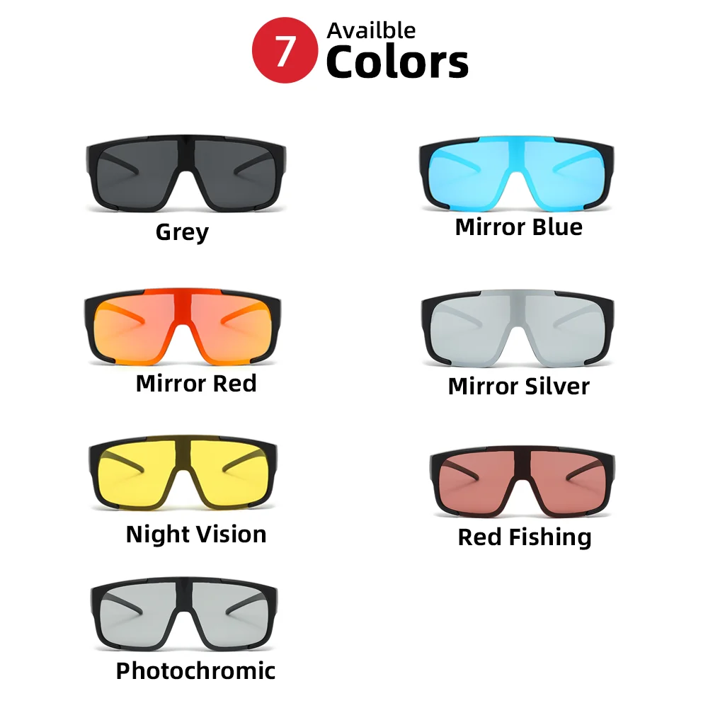 VIVIBEE Coole Polarisierte Sonnenbrille Fit Über Brille Männer Fahren Übergroße UV400 Photochrome Angeln Outdoor Frauen Große Brille – Detail 7