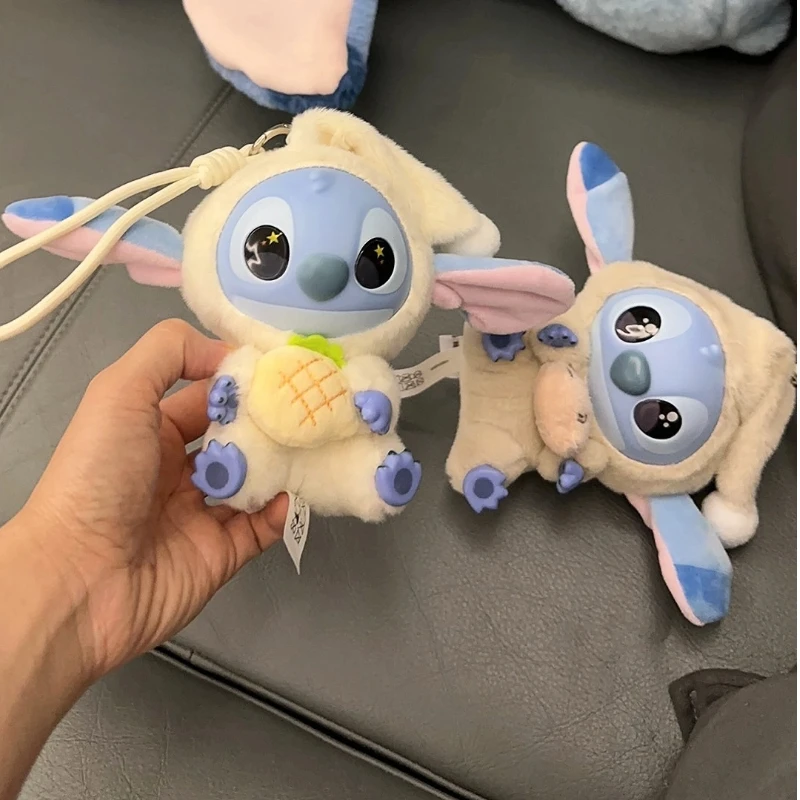 ตุ๊กตาจี้รูปสติทช์จากซีรีส์ "Stitch Eat Something Before Sleep"  แบบสุ่มในกล่องไวนิล ของเล่นตกแต่งกระเป๋า ของขวัญวันเกิดและเทศกาล