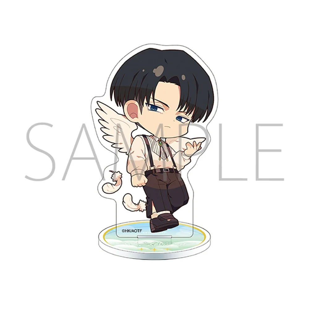Attack on Titan Cute Cartoon Levi Ackerman Eren Yeager 10CM Cute Anime Acrylic Stand Keychain Character Model Desk Decor Giftst
