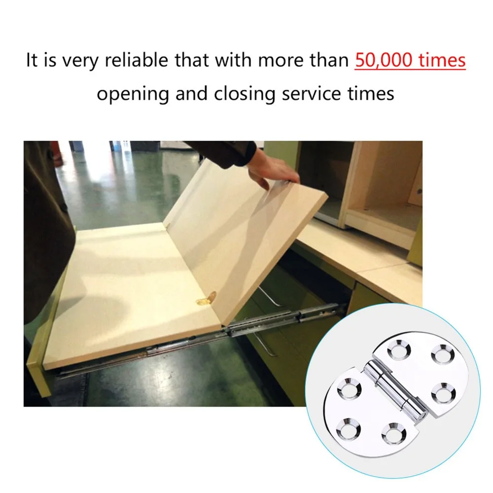 2pcs Heavy Round Hatch Hinges 180 Degree Chrome color Boat Hinges Cabinet Door Hinges Window