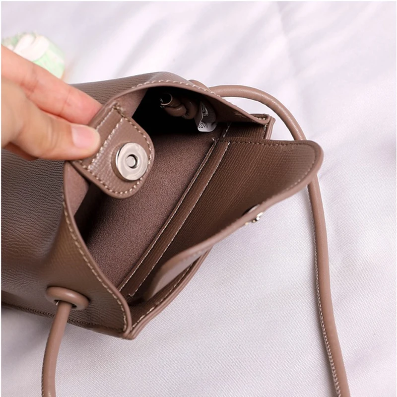 New Pu Leather Women Handbags Fashion Large Capacity Crossbody Bags Small Shoulder Bags Ladies Phone Purse Female Solid Flap