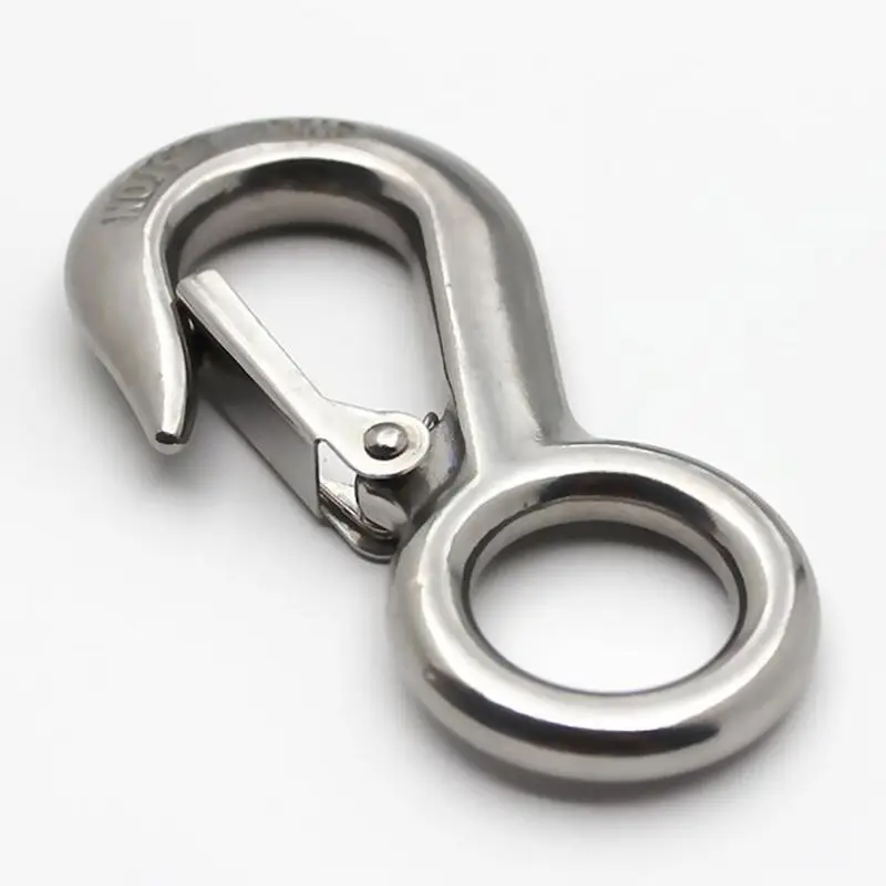 Stainless Steel Eye Lifting Hook American Type Safety Hook Rigging Accessory With Round Eye Working Load 0.2T,0.3T,0.5T крючек