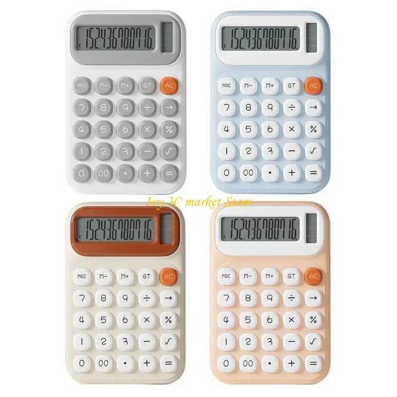D7YC Finance Tool Calculator Ergonomic Keys Solar Battery for Accurate Calculations