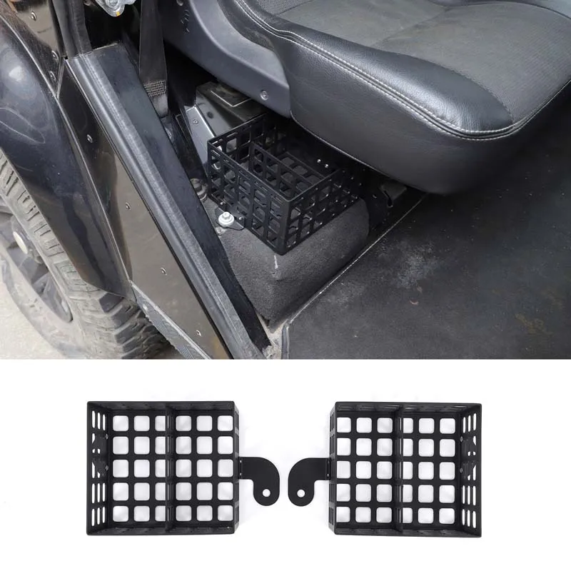 Second Row Seat Side Storage Basket Aluminium Alloy Rear Seat Side Organizer Car Supplies For Land Rover Defender L316 2004-2018