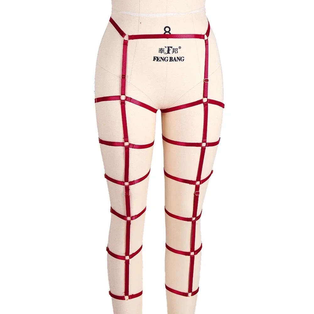 

Binding Leg Straps Gothic Garter Belt Punk Fetish Harness Exotic Sexy Lingerie Pole Dance Bondage Body Thigh Erotic Stocking