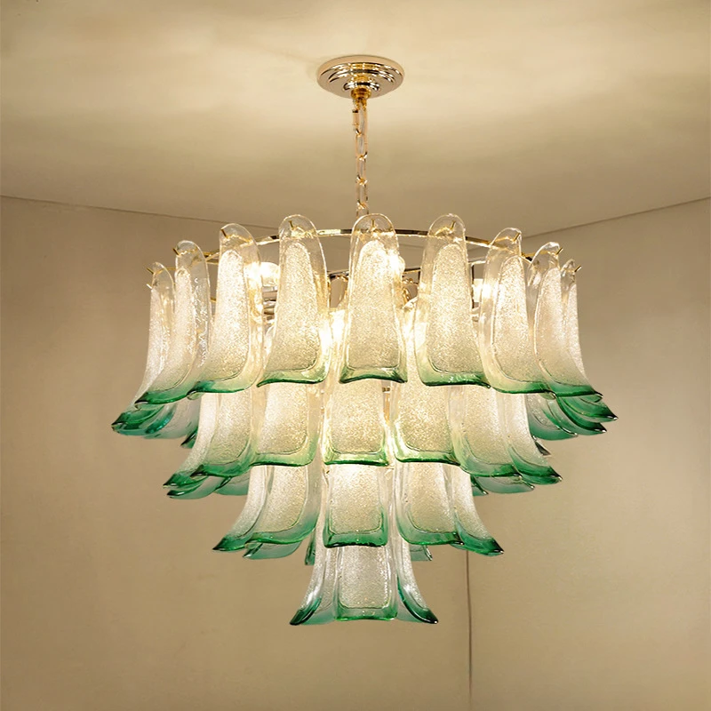 Post-modern living room glass chandelier designer Hong Kong-style dining room model room