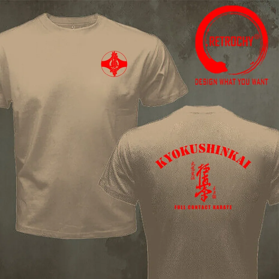 Funny Design Japanese Kung Fu Kyokushin Karate  Shirt Men Fashion Trendy Casual Clothing Stylish Tops Tee Shirt Leisure Tshirt