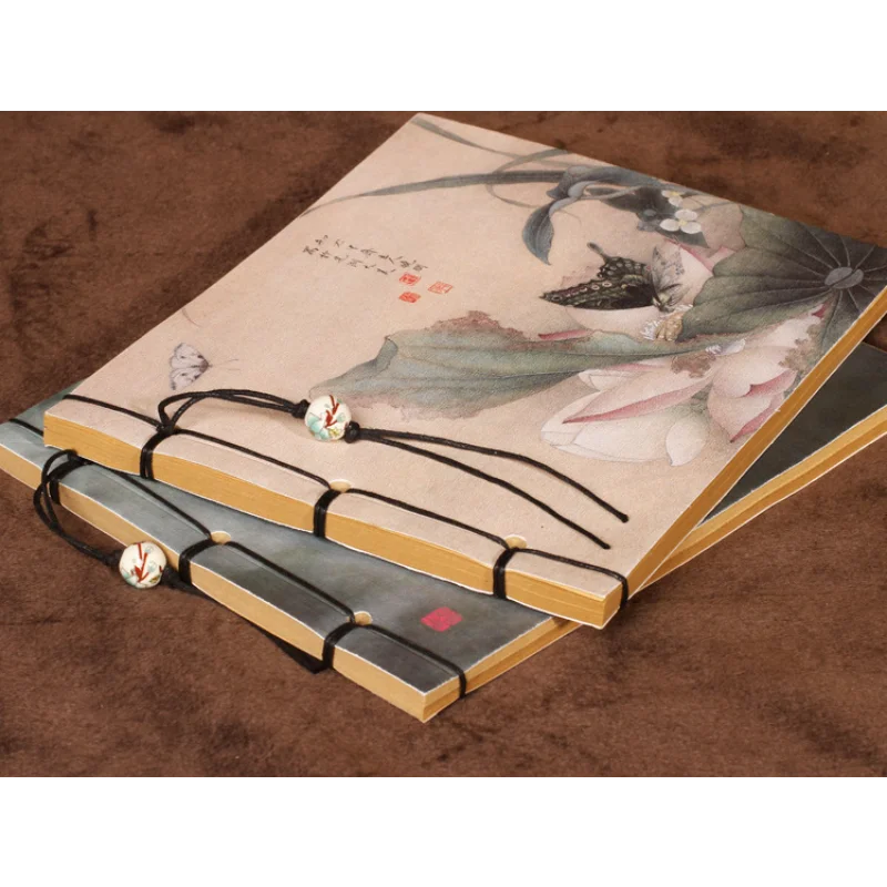 A6 Handmade Vintage Chinese Style Thread Bound Notebook Journal Diary School Office Stationery