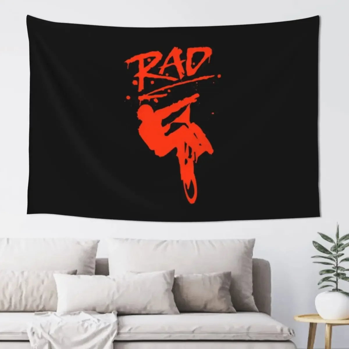 RAD Graffiti Redesign with Radical BMX Bike Tapestry Bedroom Decoration Room Decoration Accessories Wall Hanging Wall Tapestry