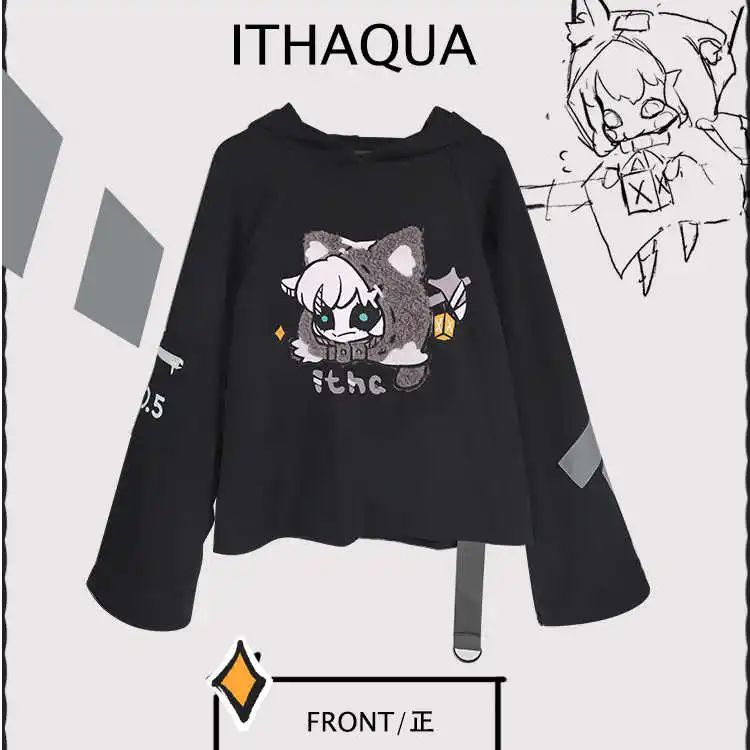 Anime Game Identity Ⅴ Ithaqua Theme Costume Cosplay Cute Short Hoodie Women Men Student Autumn Winter Coat Hooded Sweatshirt