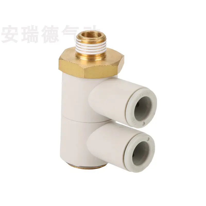 KQ2VD Pneumatic Fitting Double Union Elbow 2 Way Air Pipe Connector 04/06/08/10/12-M5 01S 02S 03S 04S Quick Coupler