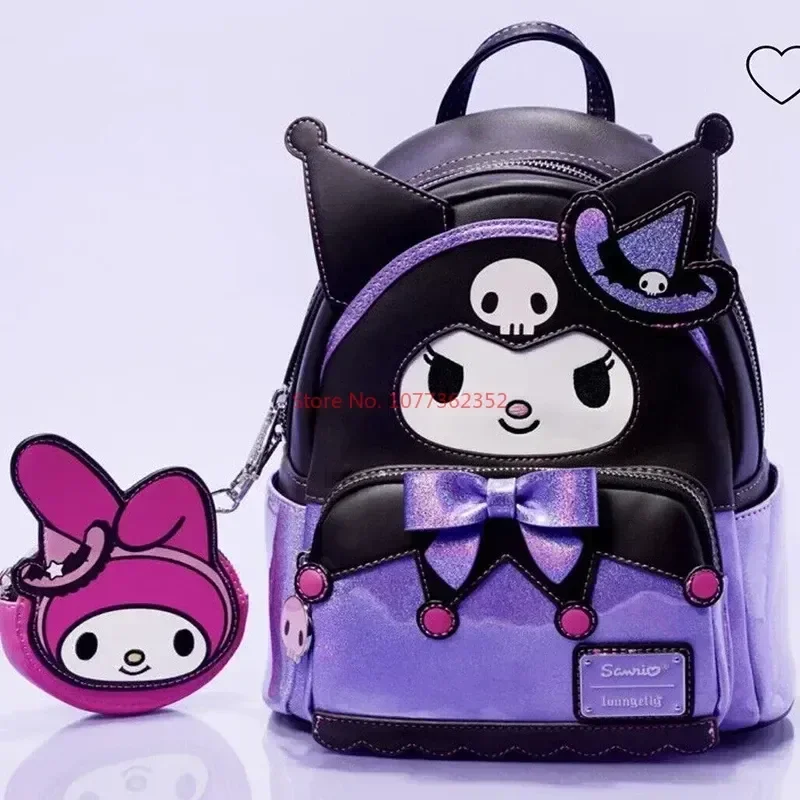 

new Loungefly Sanrio Kuromi Hexe Cosplay Mini Rucksack & My Melody Girl's backpack cute bag Children's bags Women's leisure bag