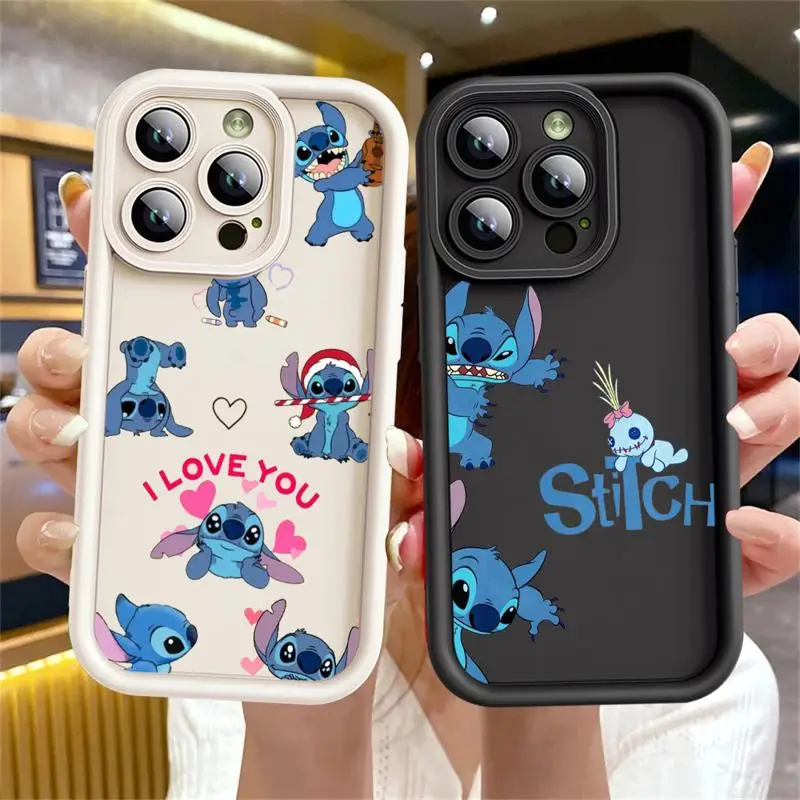 Angie Stitch Case For Apple iPhone 15 11 13 14 Pro Max 12 Silicone 15 Plus 11Pro Soft Phone Cover