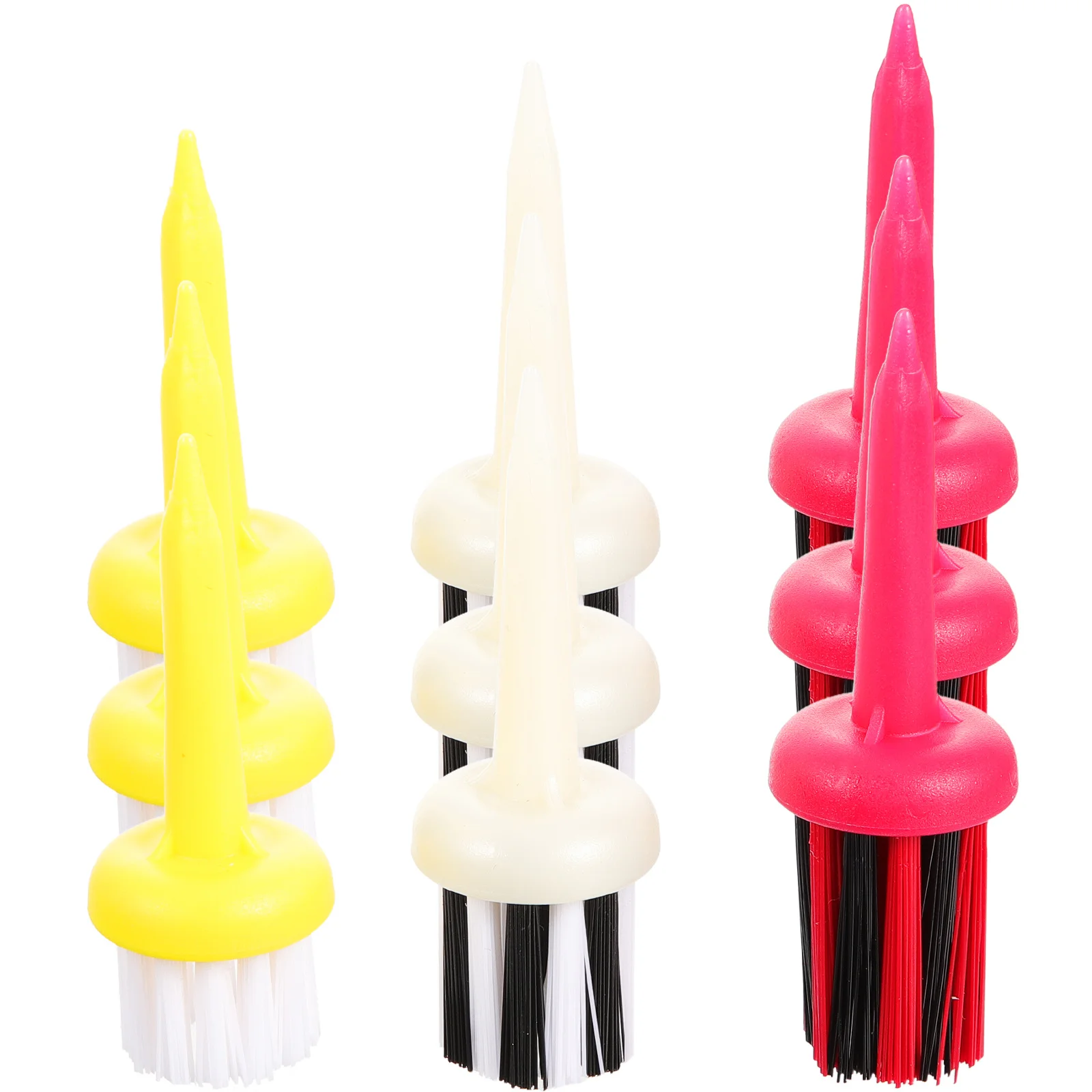 

9pcs Golf Club Brush Set Rubber Flexible Head For Groove Cleaning Ball Mark Repair Tool Golfing Practice Brush