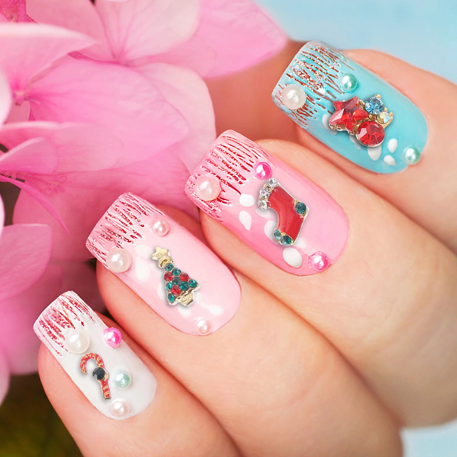 

Nail Sticker Art Jewelry Patch Decoration Decals Christmas Manicure Accessories High Quality Durable Various Styles Bright Color
