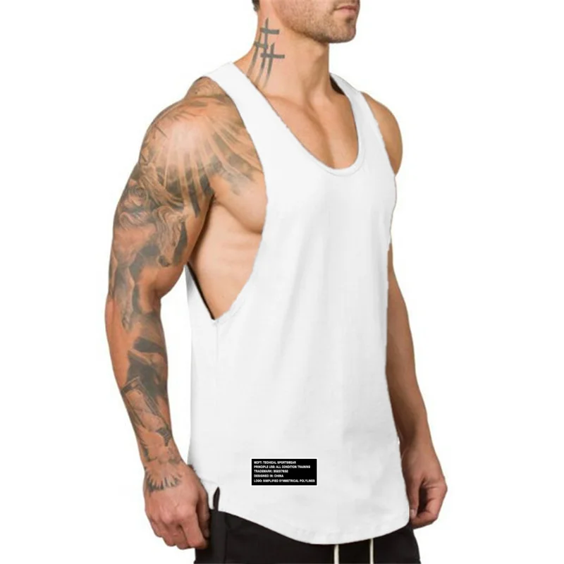 Gym Clothing Cotton Sports Singlets Summer Canotte Bodybuilding Stringer Tank Tops Mens Fitness Sleeveless Shirts Workout Vests
