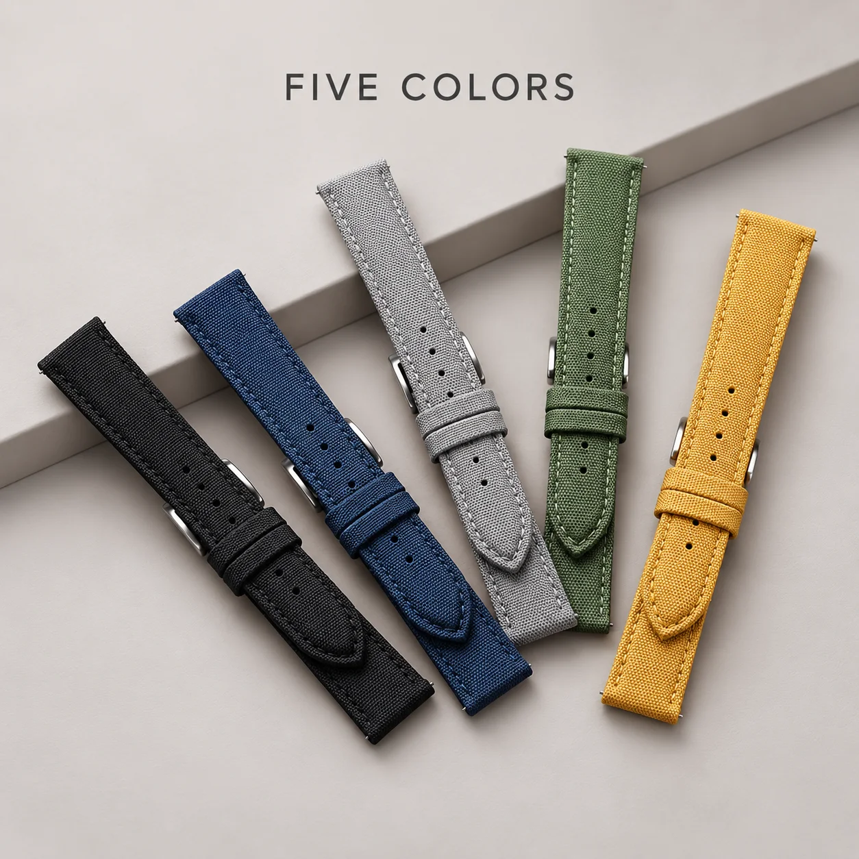 20mm 22mm Waterproof Sailcloth Watch Strap Two-Sided Nylon Watchband Universal Belt for Men Women Sport Quick Release Wrist Band