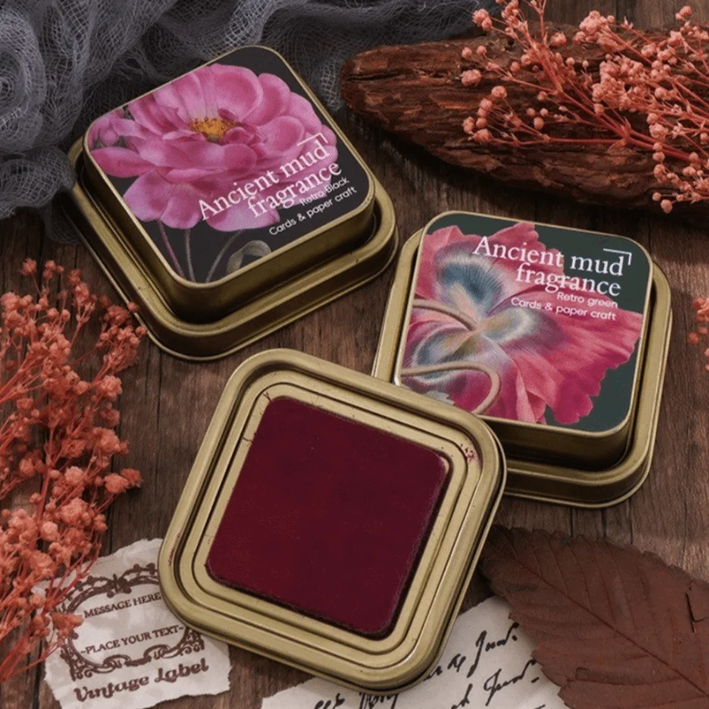 New Universal Student Ink Pad Square Oil-based ink & felt Self Ink Stamp Multiple Colors Stationery Inkpad for Students