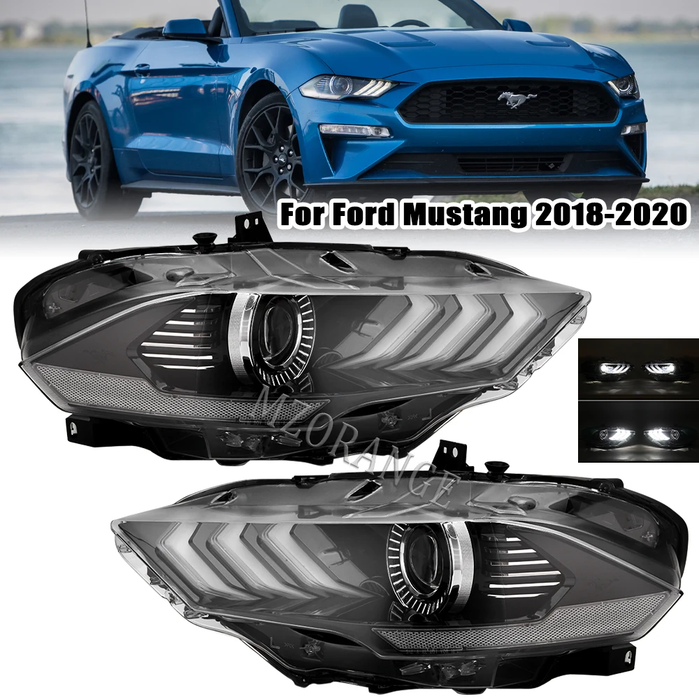 

LED Headlights for Ford Mustang 2018 2019 2020 Headlight Headlamp Led Daytime Running Lights CAR Assembly Euro version