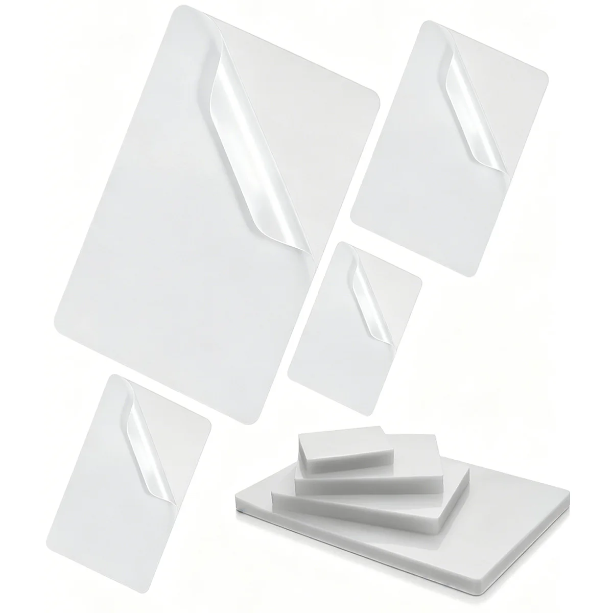 Pochettes de plastification thermique A4 A5 2R 3R 4R 5R Film de plastification transparent imperméable pour photos, certificats, cartes d'identité, menus, documents