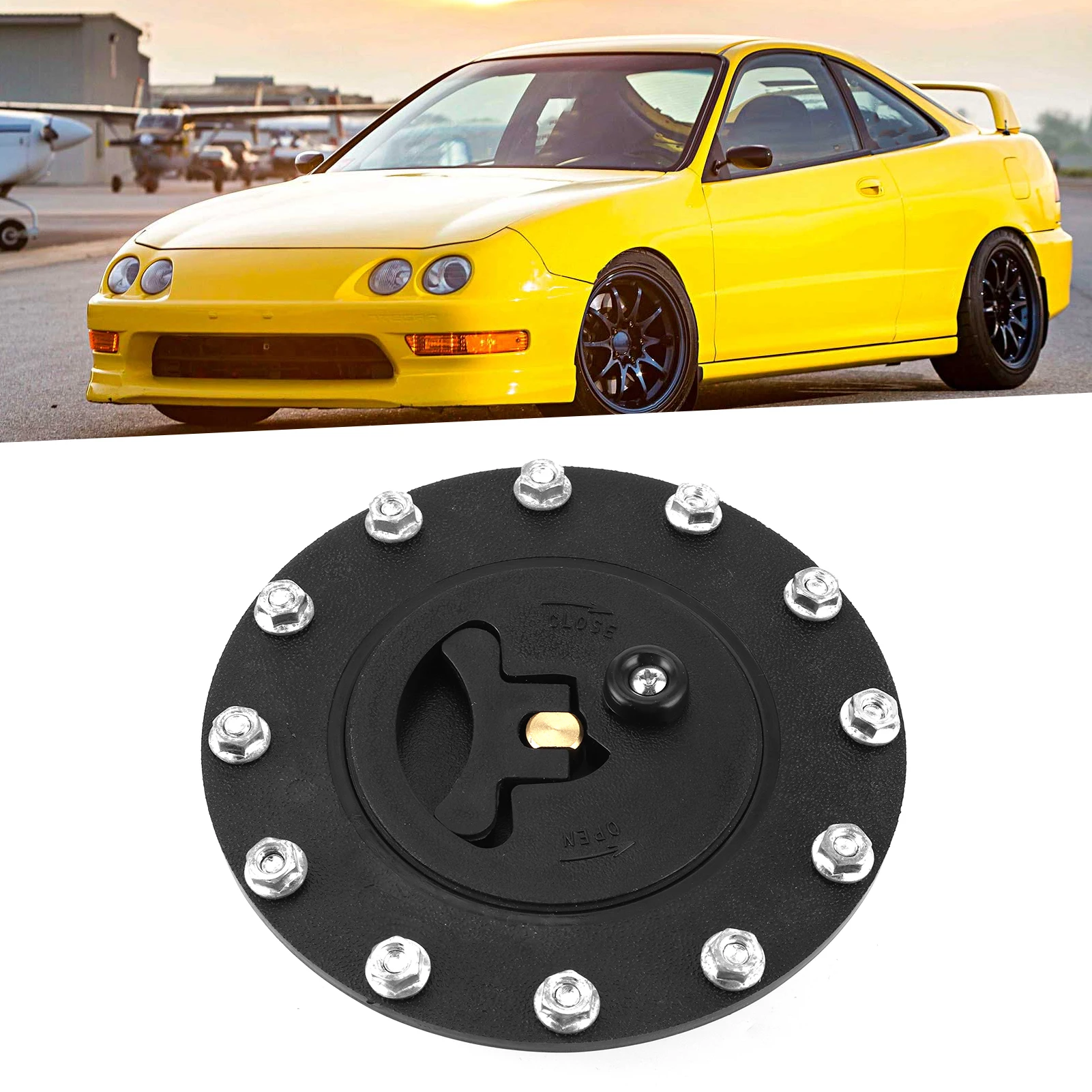 Acessório para carro, encaixe de enchimento de gás, célula de combustível, tampa giratória, resistência à chama com parafuso de porca