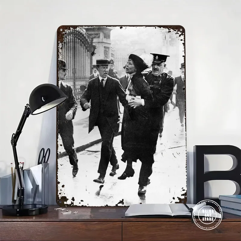 تعزز زعيم القبض على المعادن المشارك تين علامات زينة للمنزل عناصر ديكور علامة معدنية مخصصة للجدار الفن الديكور الرجعية #2