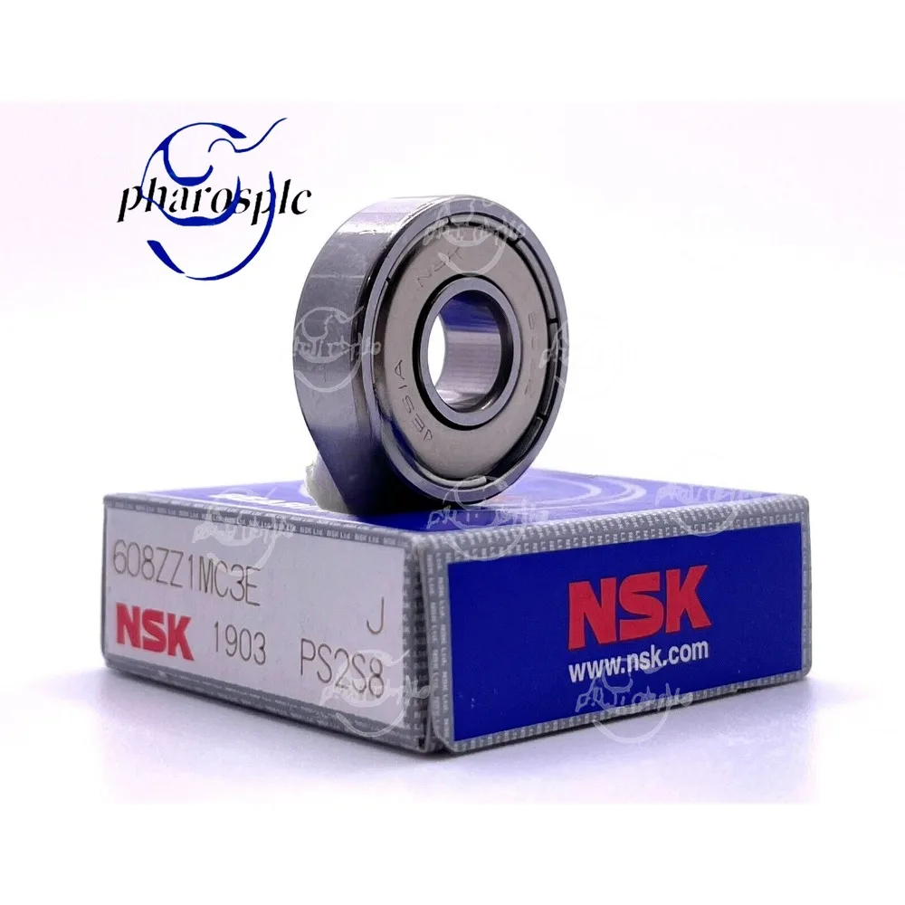 NSK 608 ZZ C3 DEEP GROOVE BALL BEARING, METAL SHIELDED 8x22x7 mm