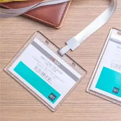 3pcs 105mmx74mm Acrylic Id Card Holder Clear Vertical Horizontal Style For Office Name Tags And Badge Frame