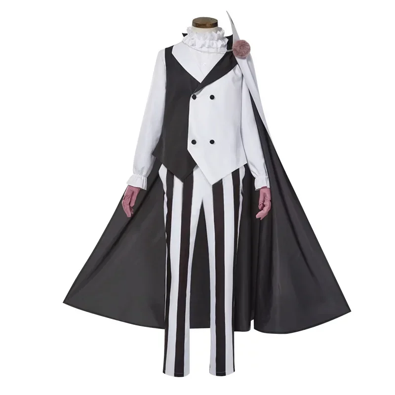 Anime bungou cães vadios nikolai gogol cosplay traje terno manto branco preto uniforme halloween roupas de natal temporada 4 u