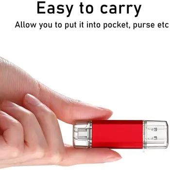 BINFUL 2NI1 TYPE-C USB 2.0 隨身碟 2TB 1TB 512GB 高速USB 附鑰匙圈 記憶棒 創意商務禮品 U d 6 最佳銷售 2TB USB - №2