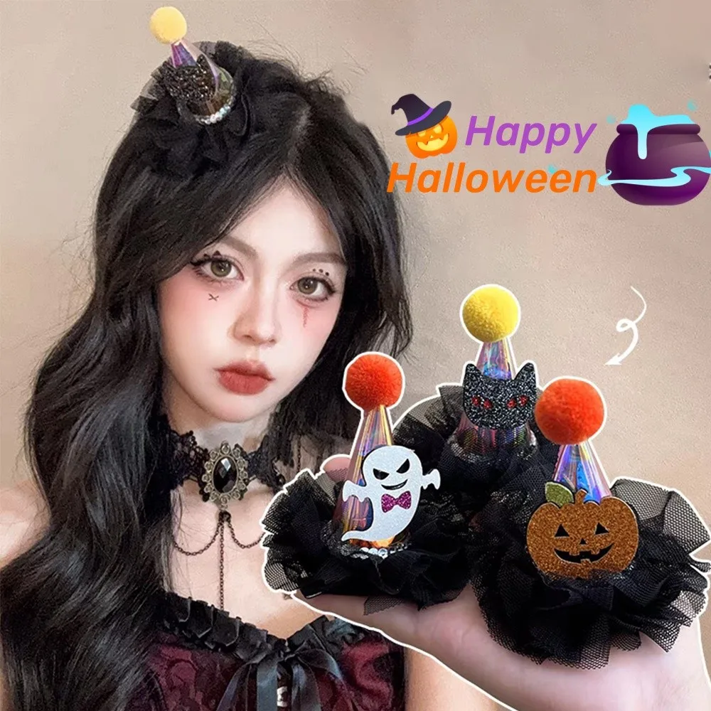 

Хэллоуин шляпа ведьмы заколки для волос панк дьявол тыква призрак утконос заколки для волос девушка вечерние головной убор подарки
