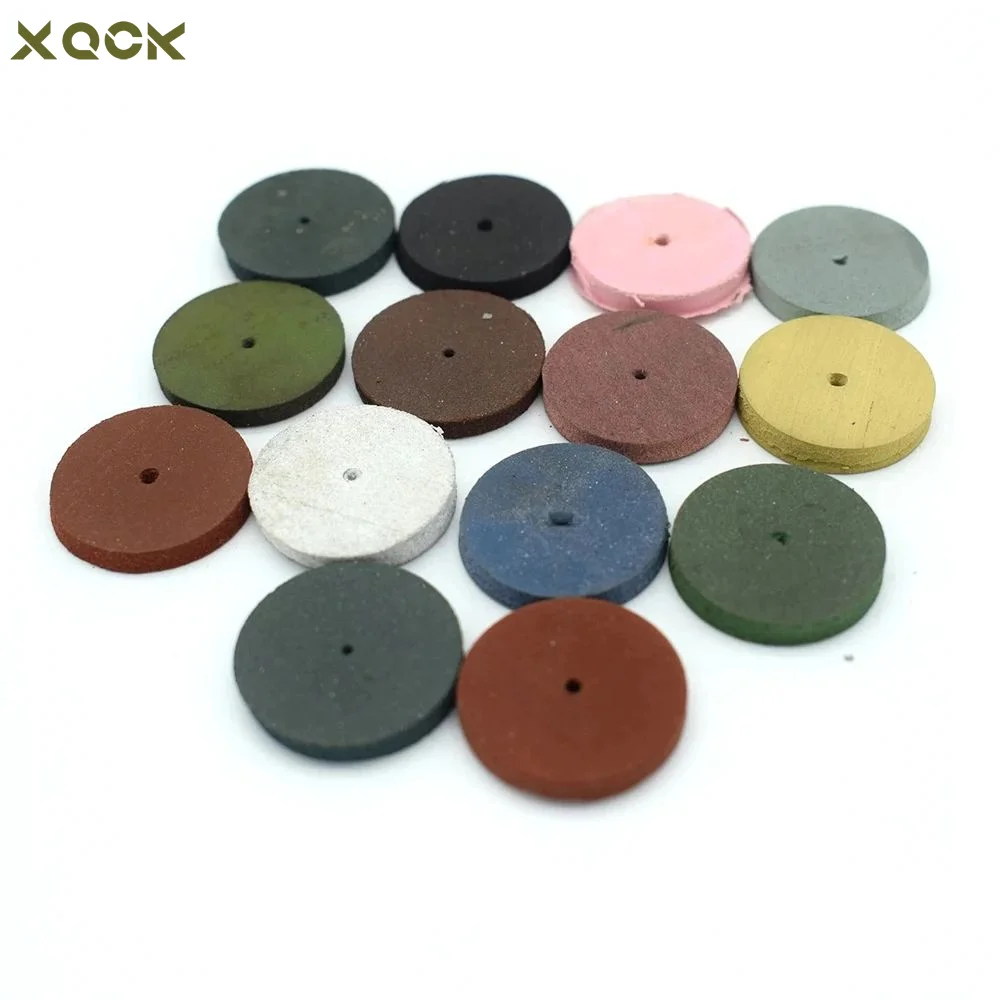 14 Pieces Rubber Polishing Wheels for Dremel Rotary Tool Mixed Color 22mm Abrasive Wheel Jewelry Tools