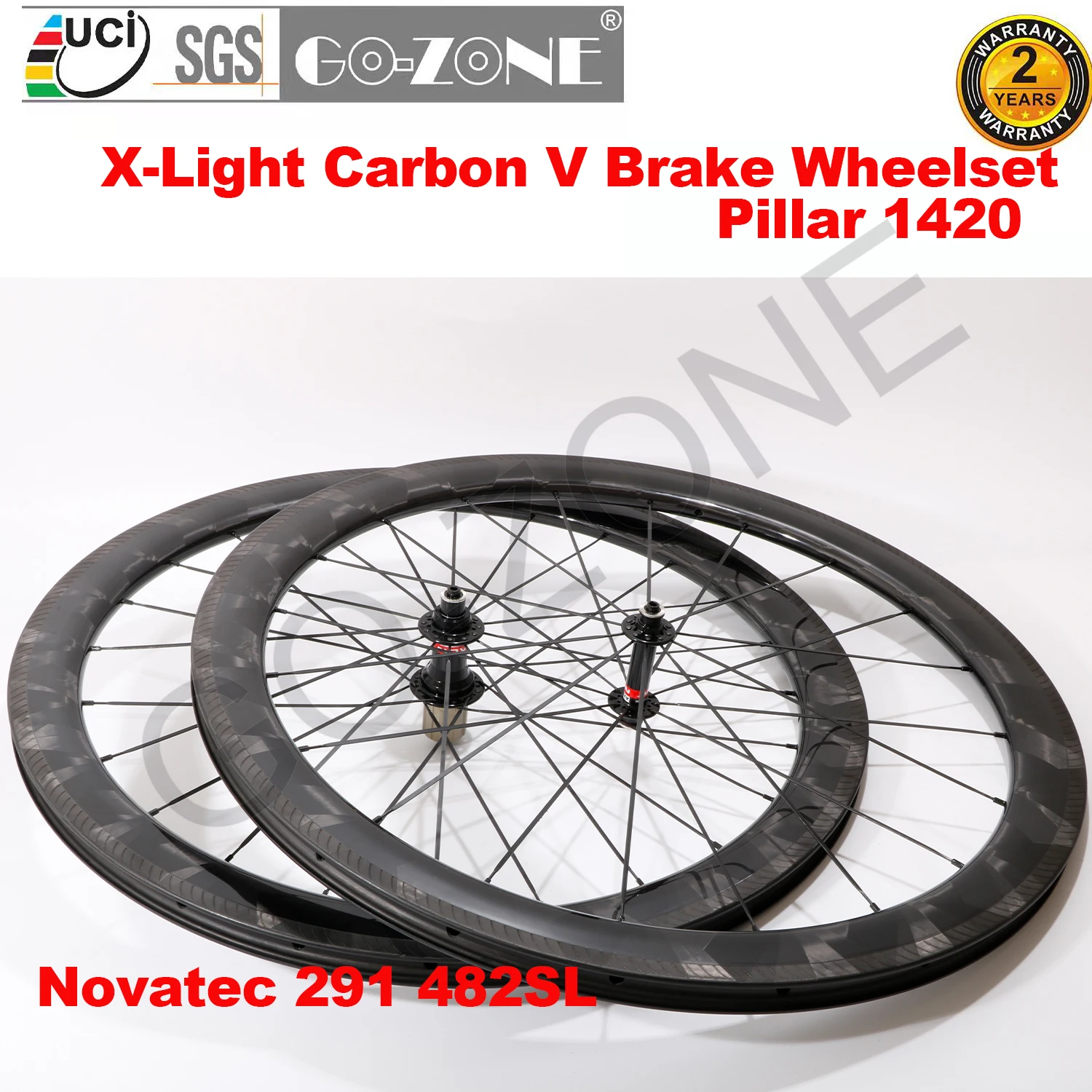 

26mm U Shape Rim Brake X Light 700c Carbon Wheelset Super Light Customizable Novatec 291 482 SL Pillar 1420 Road Carbon Wheels