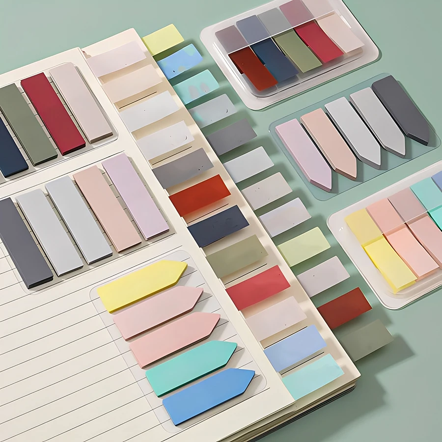 100pcs Writable Fluorescent Guidance Label Self-adhesive Note Indicator Sticker School Stationary Supplies Planner Accessories