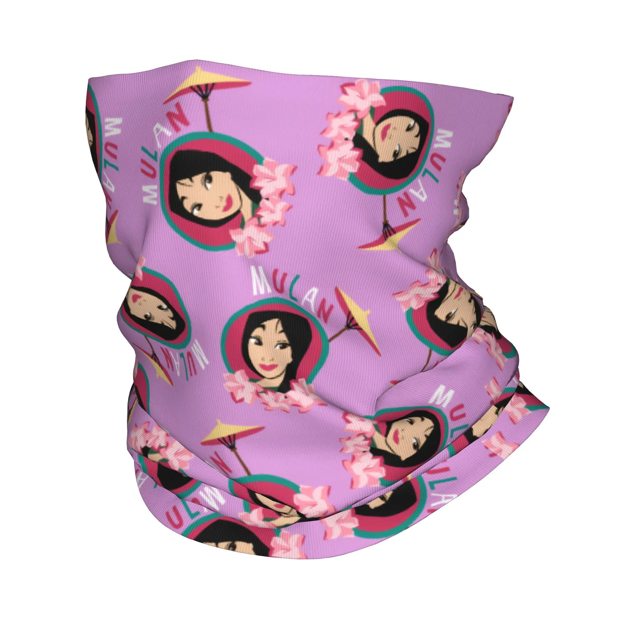 

Многофункциональная бандана-балаклава с защитой от УФ-лучей для женщин и мужчин, с принтом принцессы Мулан из мультфильма, аниме-аксессуар для головы